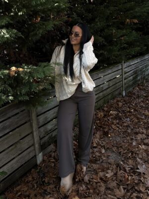 “Sarah” Greige Pants